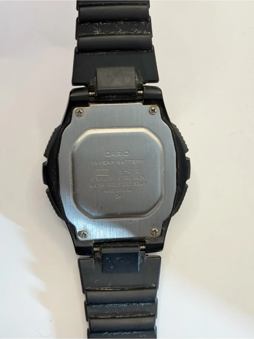 Casio Illuminator 5 Alarms 3237 W-213 Black Digital Watch